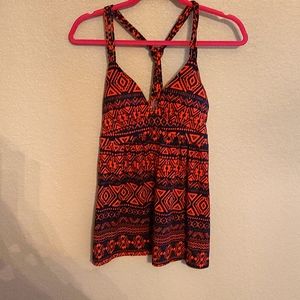 Pink Republic Orange and Navy Tank Top NWT